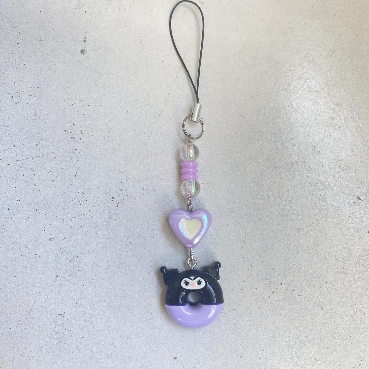 Sanrio inspired phone charm / bag charm Kuromi... - Depop