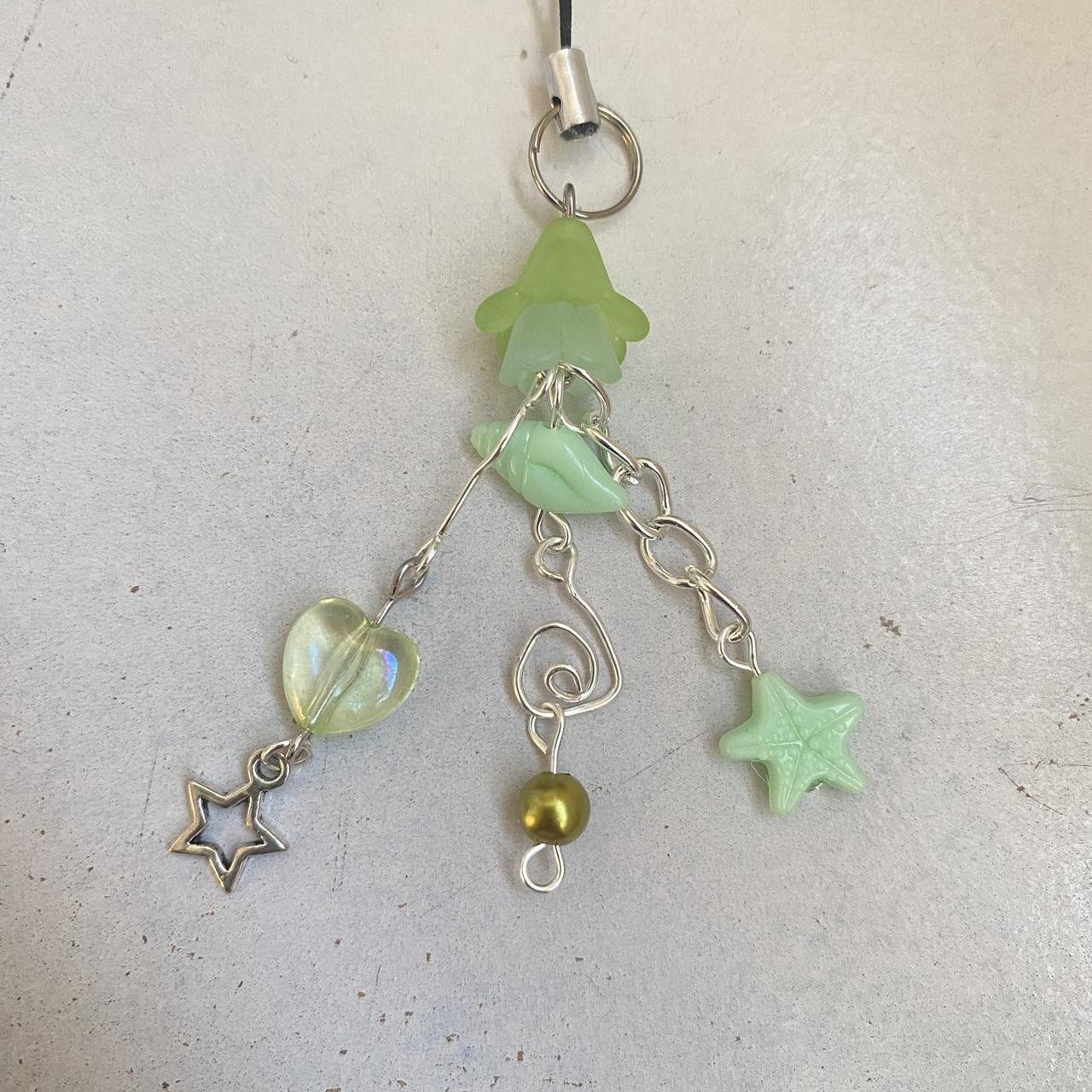 Green jellyfish phone charm / bag charm... - Depop