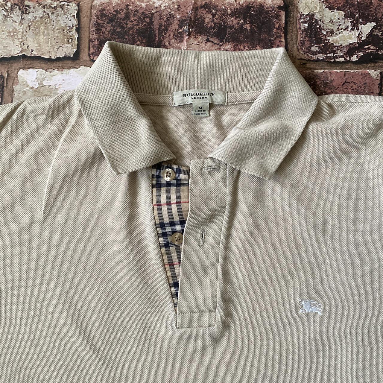 Burberry Men's Cream Poloshirts Depop