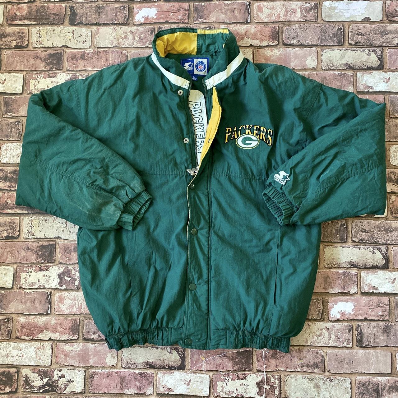 Starter Men's Green and Yellow Jacket | Depop