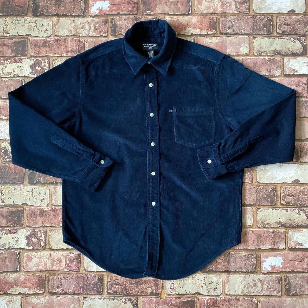 Ralph Lauren Men's Navy and Blue Shirt | Depop