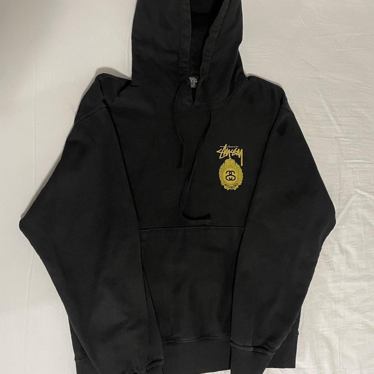 Stussy black hoodie Size : L Open to offers - Depop