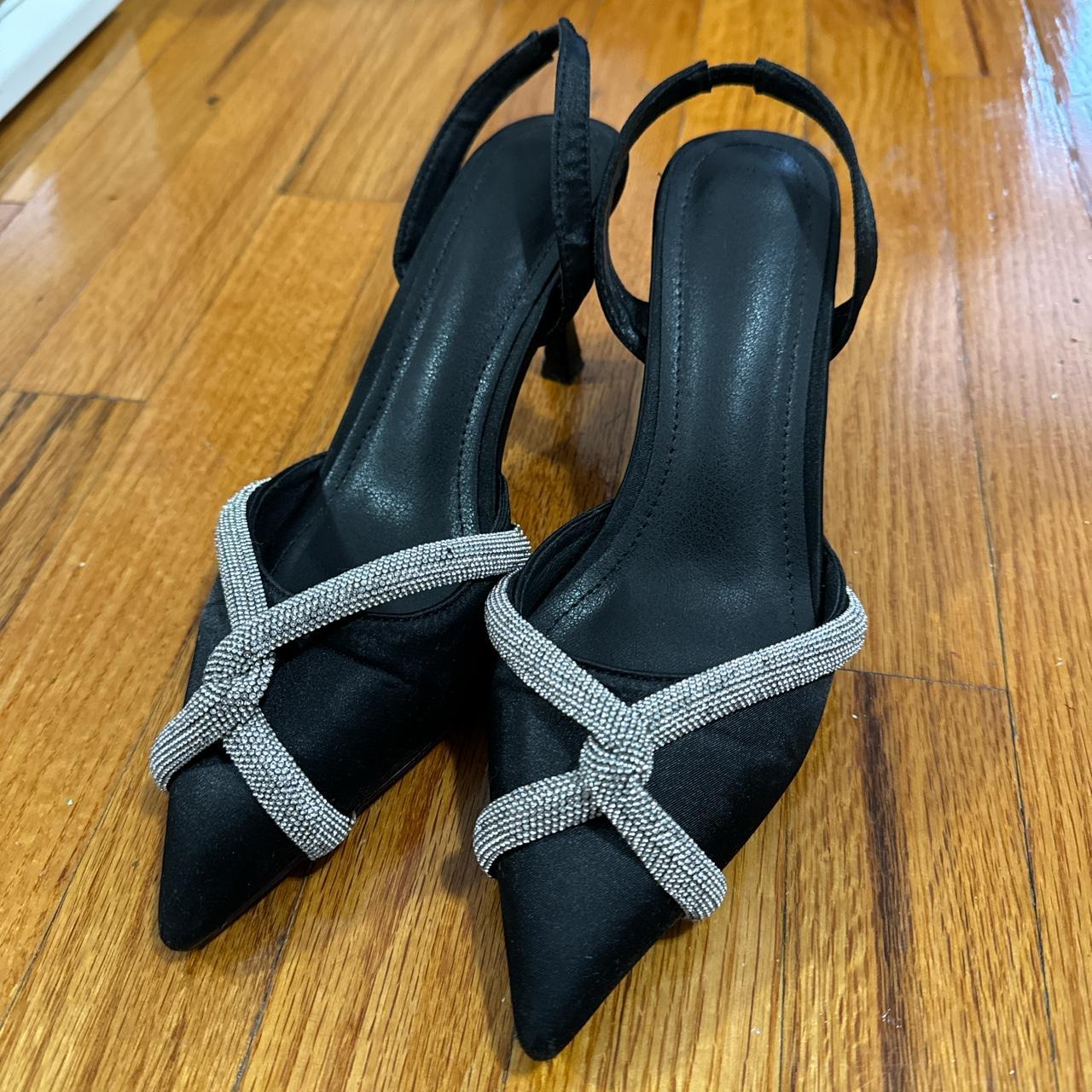 Women rhinestone kitten heel Size : 38 euro - Depop