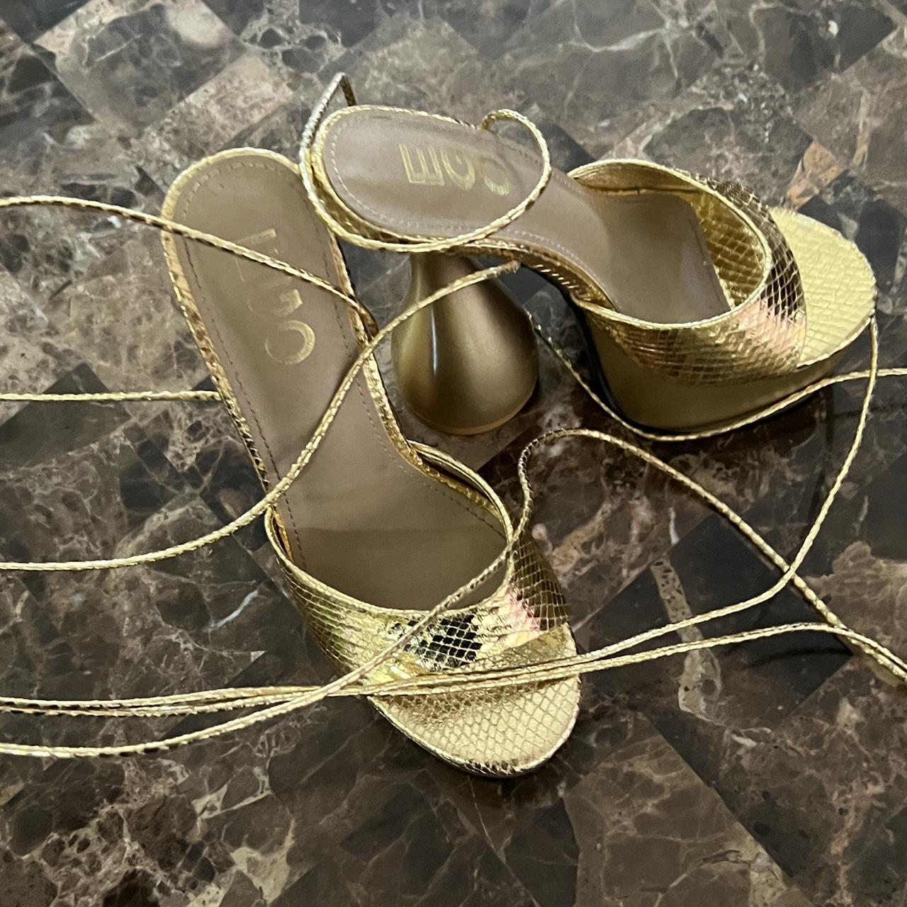 EGO Women's Gold Sandals Depop