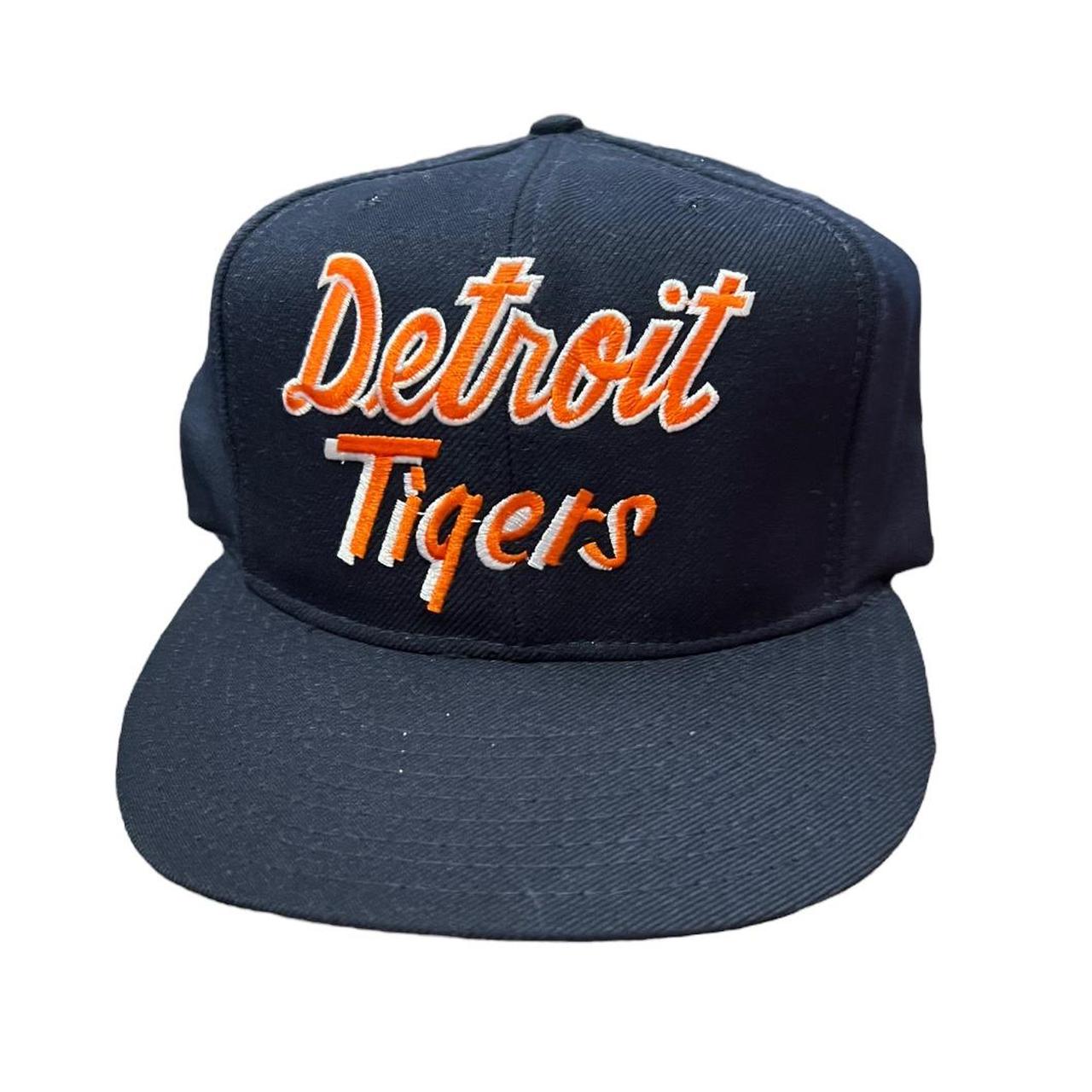 vintage orange and blue detroit tigers baseball - Depop