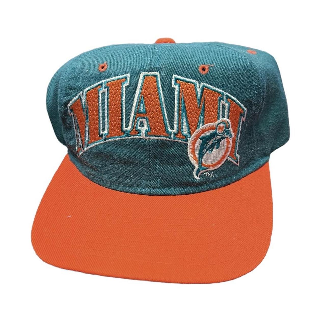 Vintage 90s RARE Miami Dolphins Starter Snapback Hat - Depop