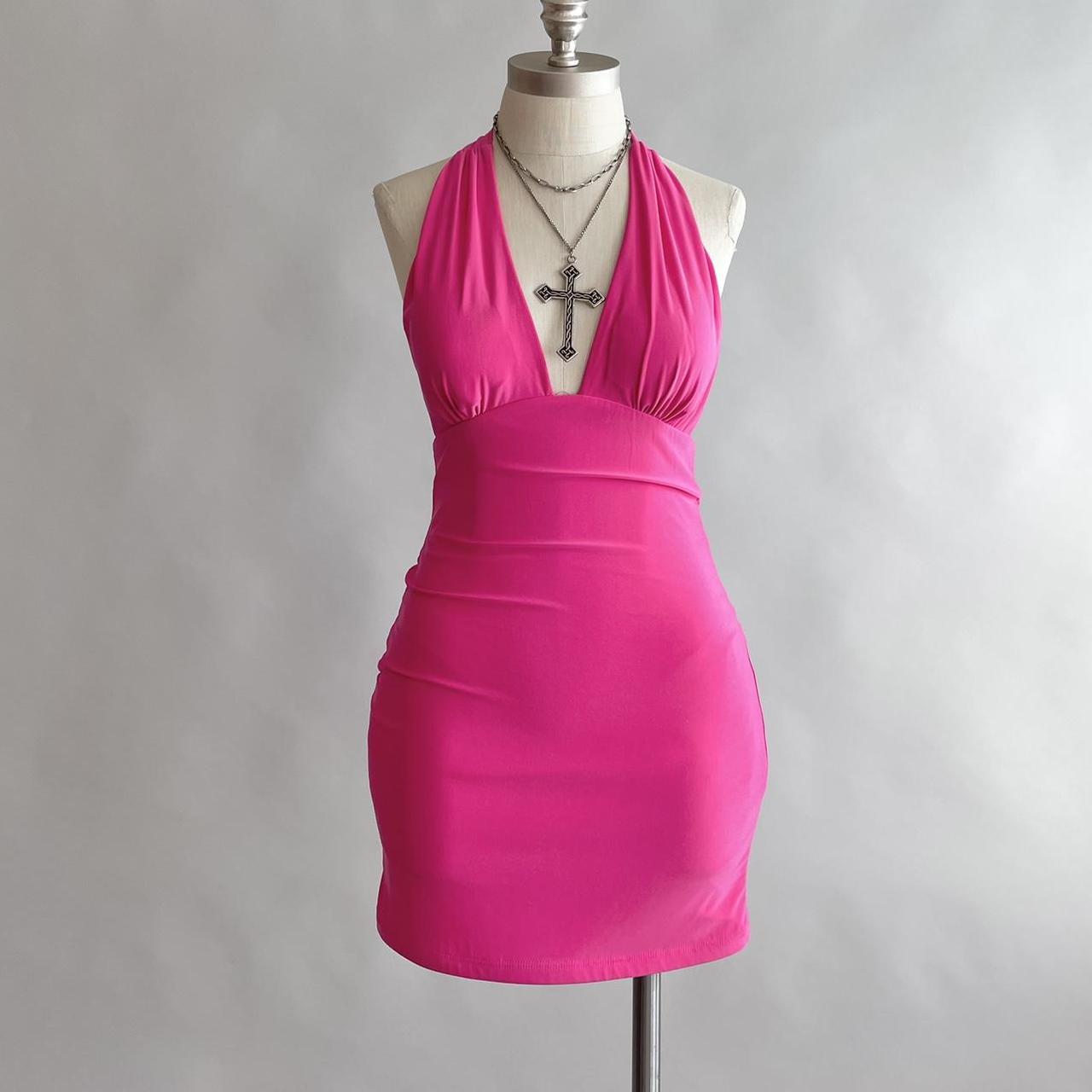Barbie Pink Mini Dress Vibrant Barbie pink mini... - Depop
