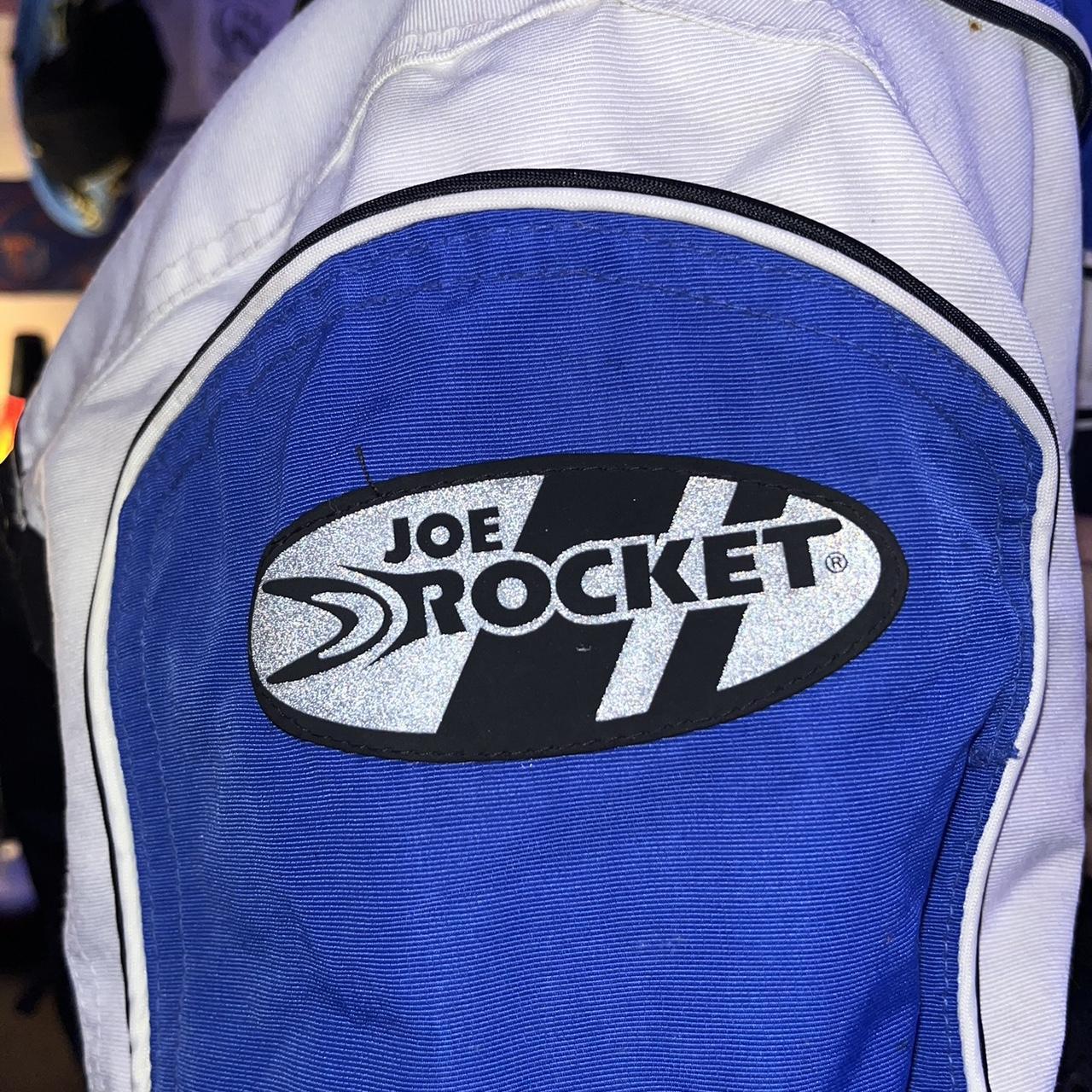 Joe Rocket Men's Black and Blue Jacket Depop