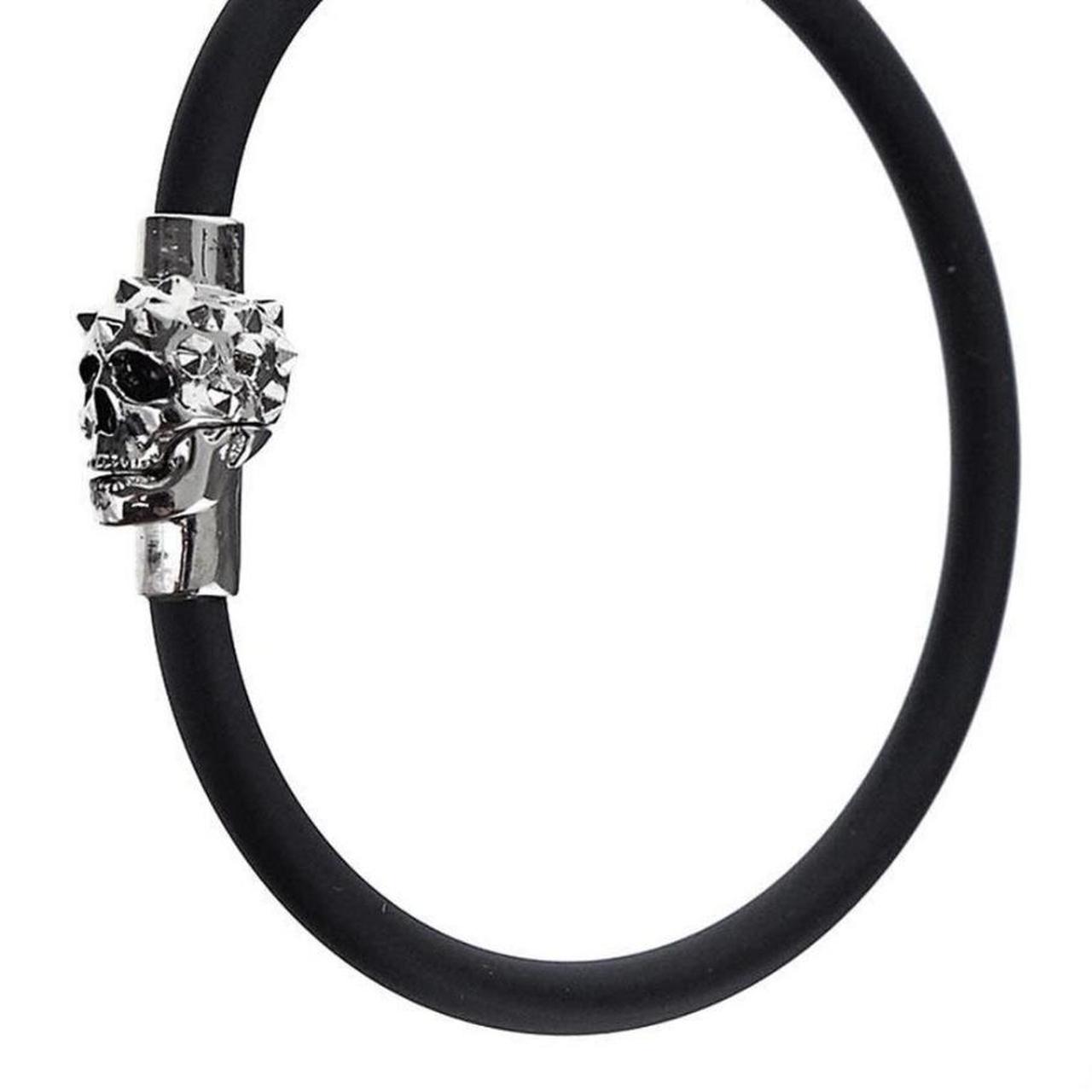 【Alexander McQUEEN】Rubber Cord Skull Bracelet/全国送料込み Alexander McQueen skull-stud Tubular Bracelet | Black | FARFETCH