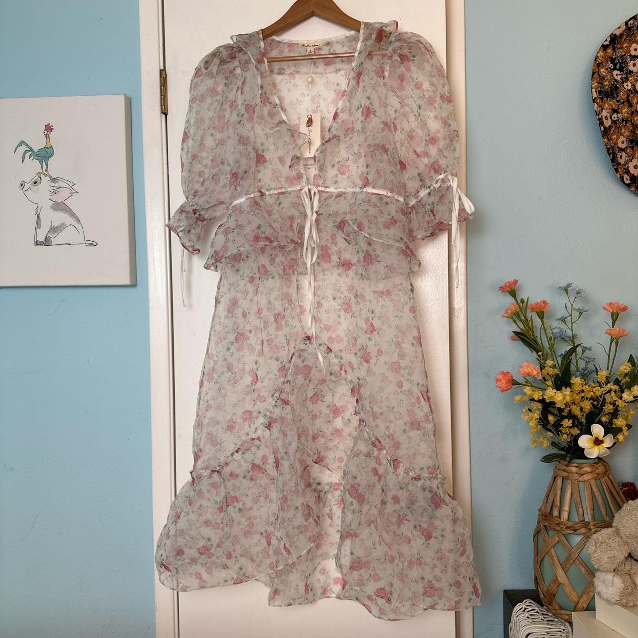 For Love and Lemons 2024 Rose Pattern Duster (M)