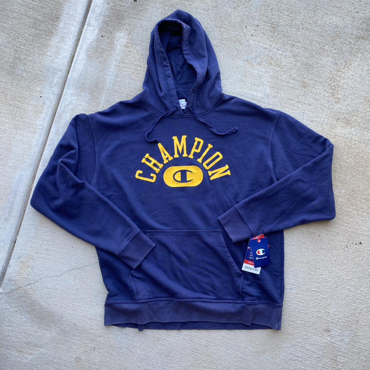 Blue and discount yellow champion sweatshirt