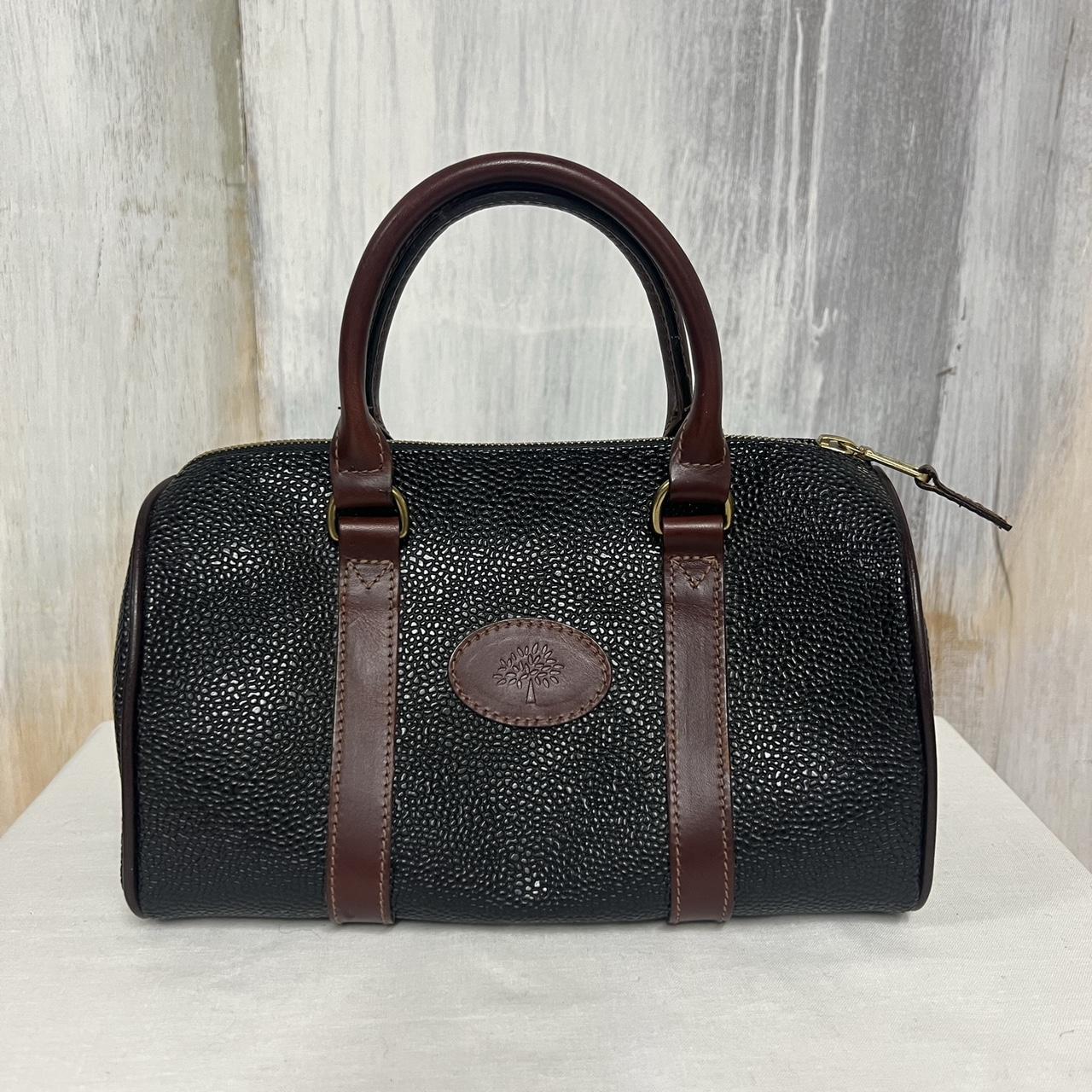 Mulberry Scotch grain Leather Small Bowling Bag... - Depop