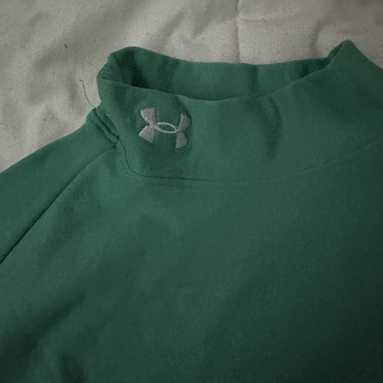 turquoise under armour turtleneck compression long... - Depop