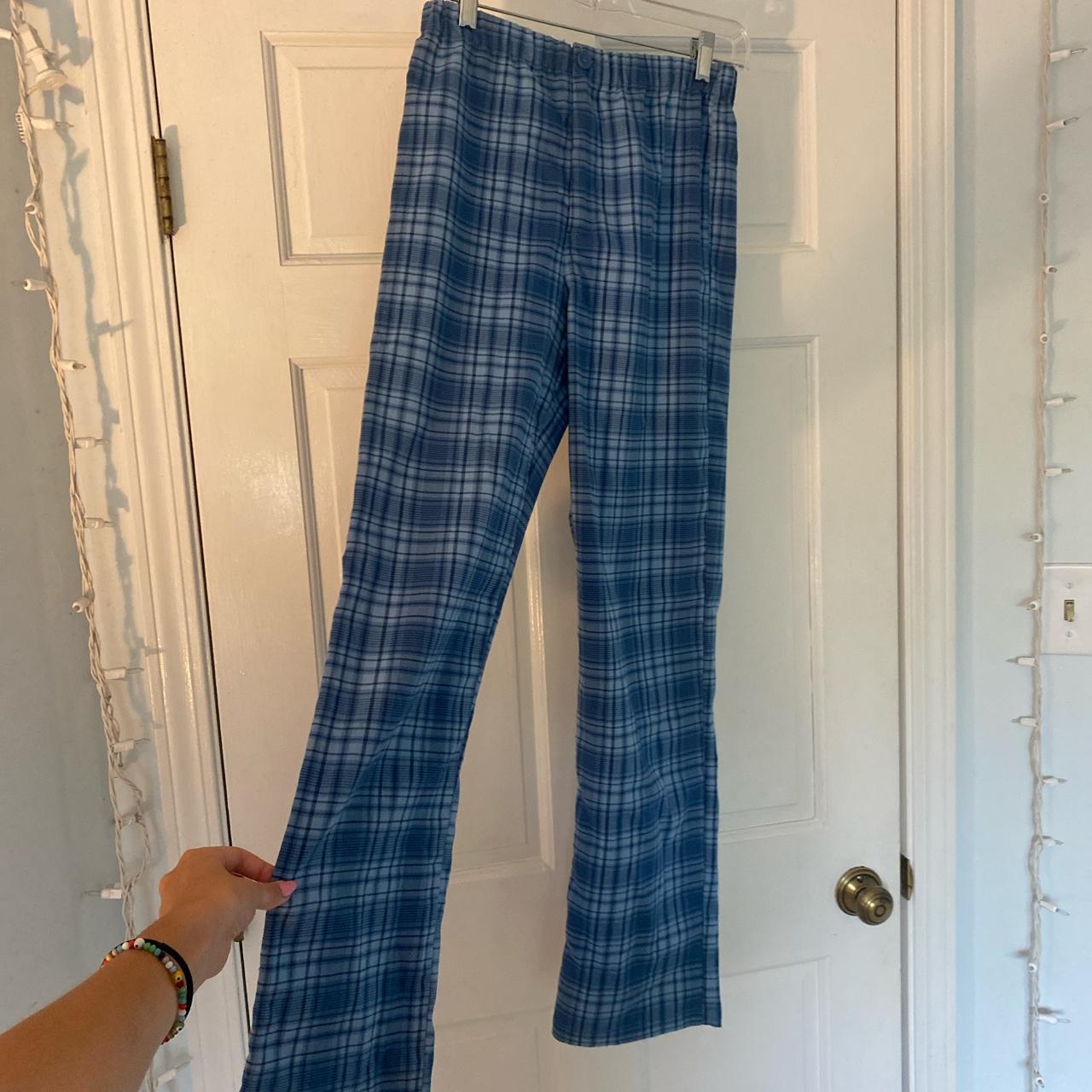 Brandy Melville John Galt Blue Plaid Pants,