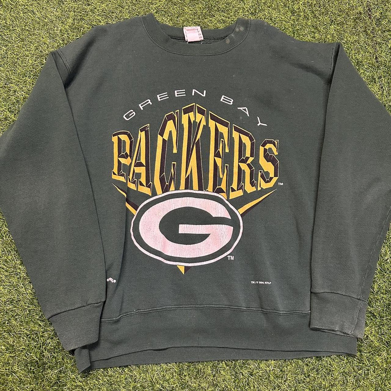 Nutmeg Green Bay Packers Hoodie Embroidered Logo - Depop