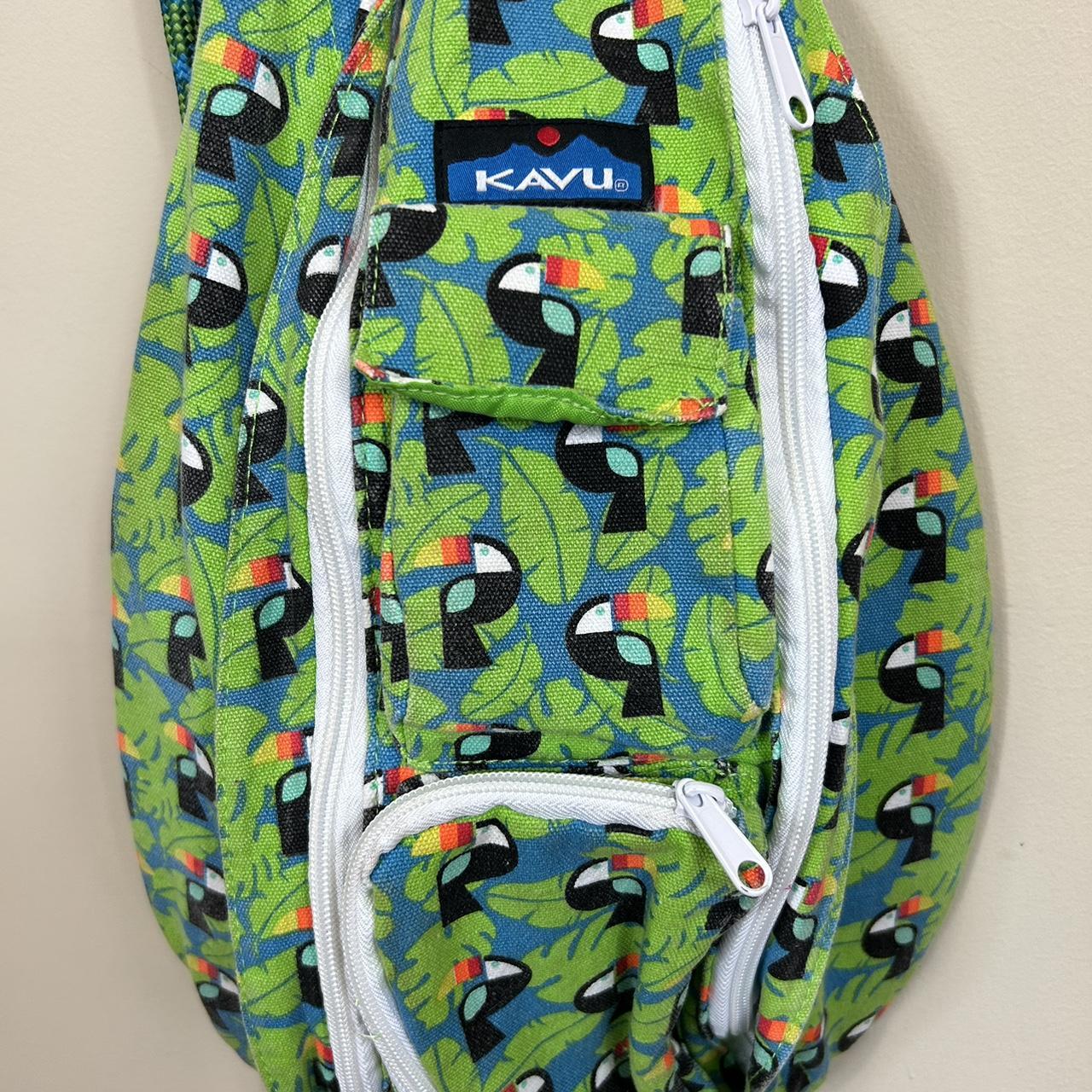 KAVU rope sling crossbody bag, cotton shell, bright... Depop