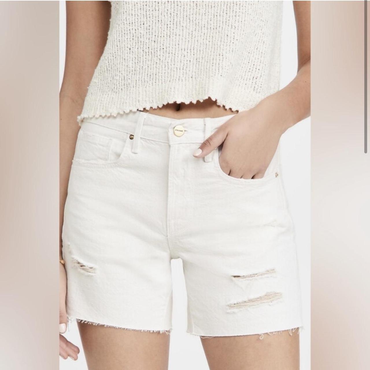 Frame le best sale brigette shorts white