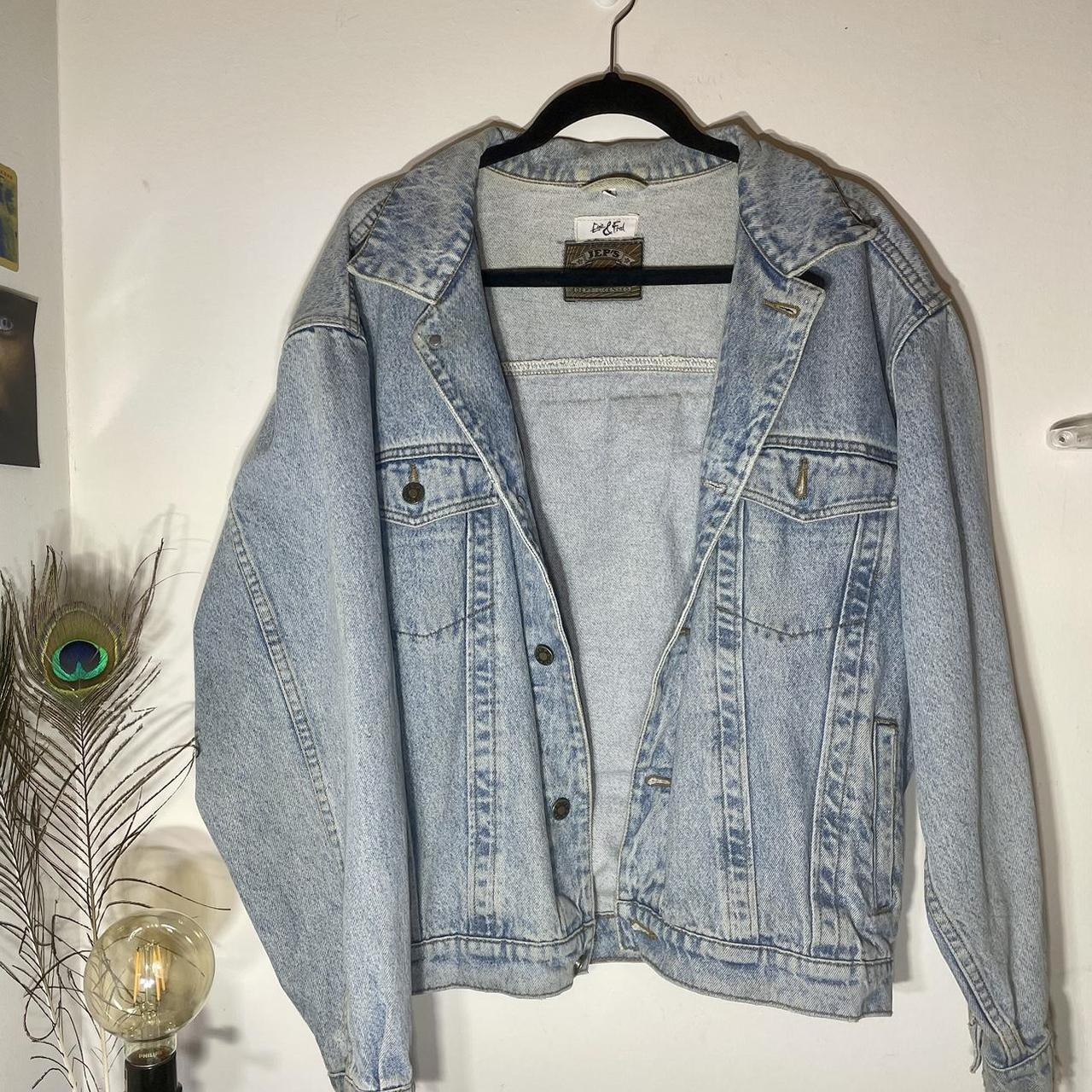 ELSIE & FRED vintage light wash heavyweight denim... - Depop