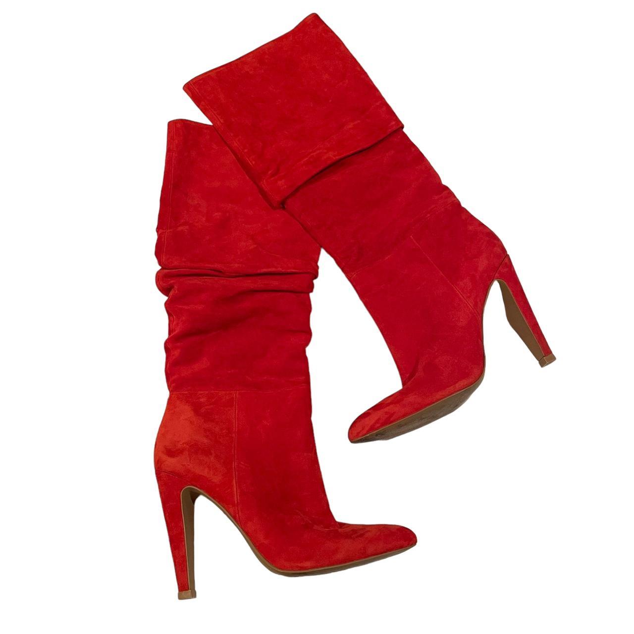 Steve madden carrie boot red on sale