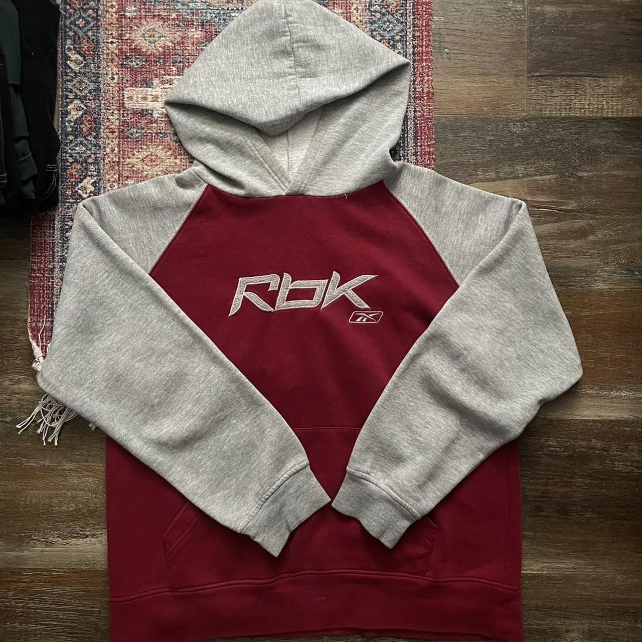 Women's Red and Grey Hoodie | Depop