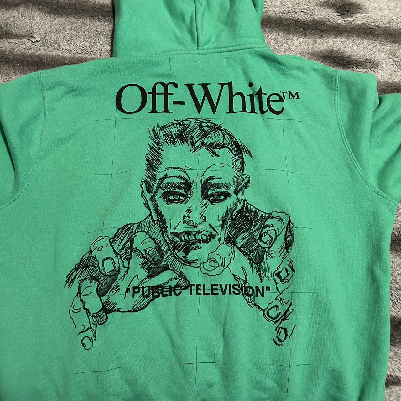 Off white public television hoodie hot sale