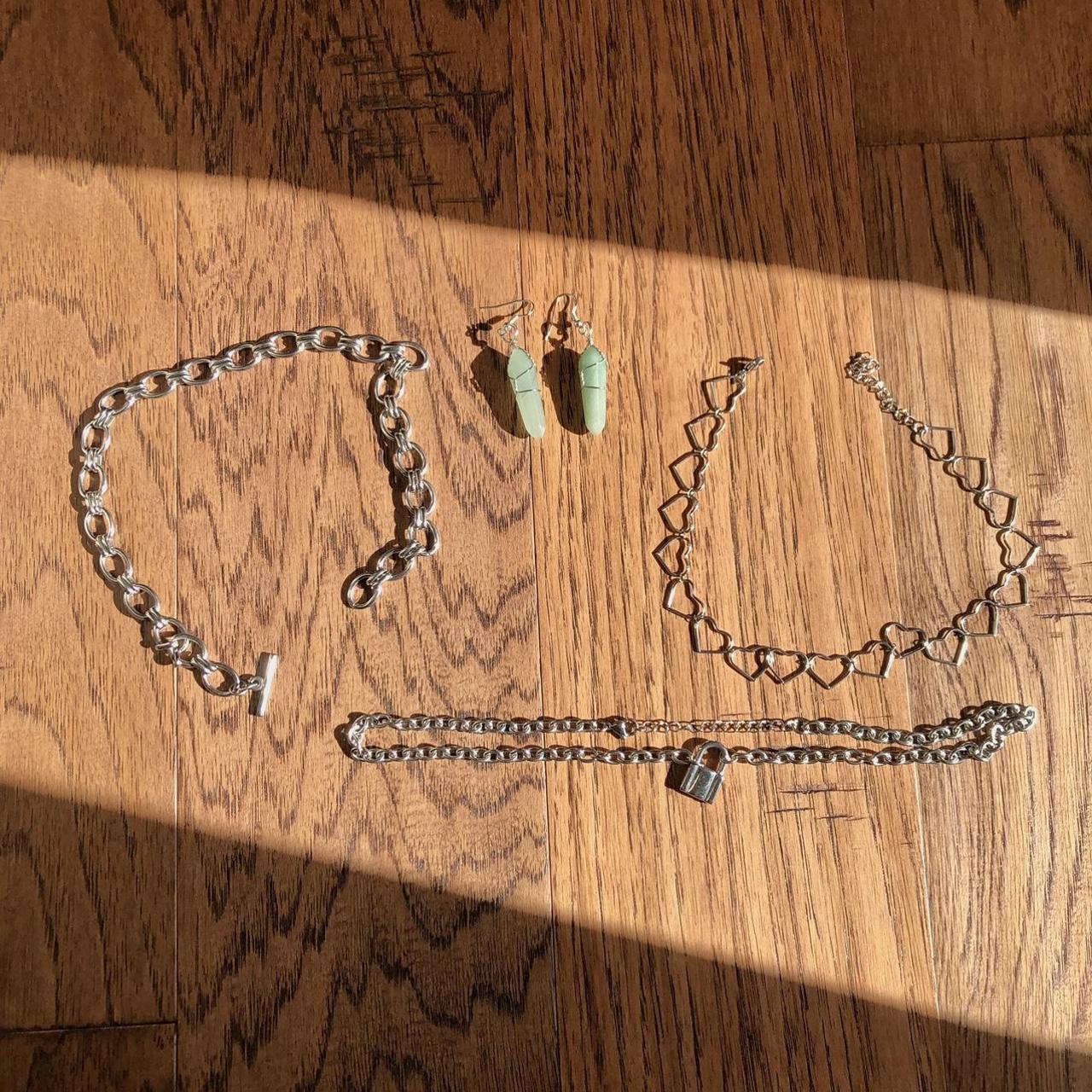 Brandy Melville necklaces and Earthbound earrings... Depop