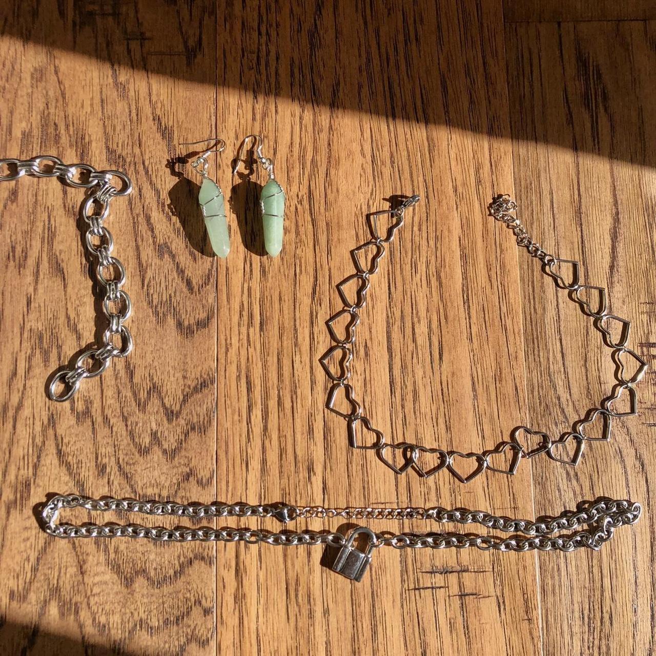 Brandy Melville necklaces and Earthbound earrings... Depop