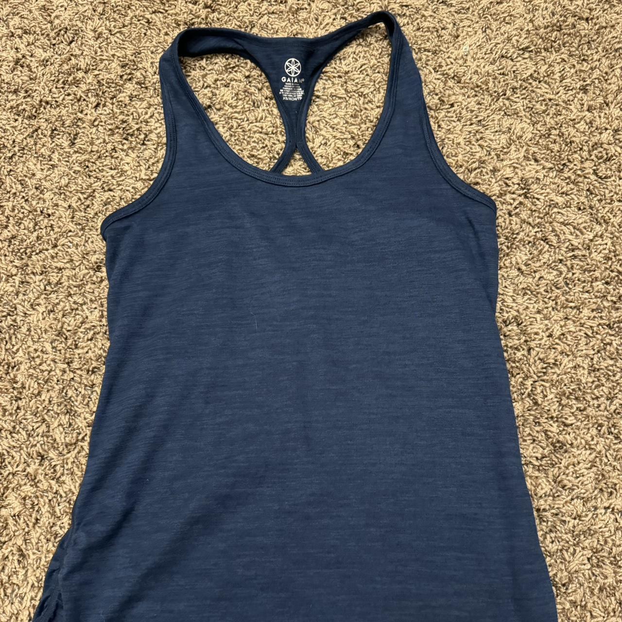 Stitch Fix - Blue GAIAM Jenna Ruched Marled Yoga - Depop