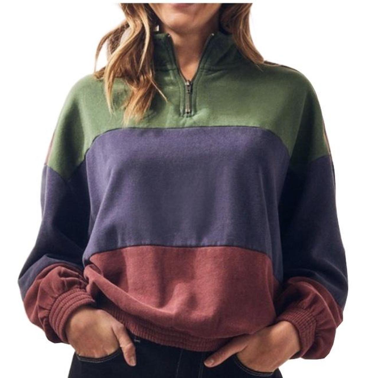 La hearts colorblock sale half zip sweatshirt