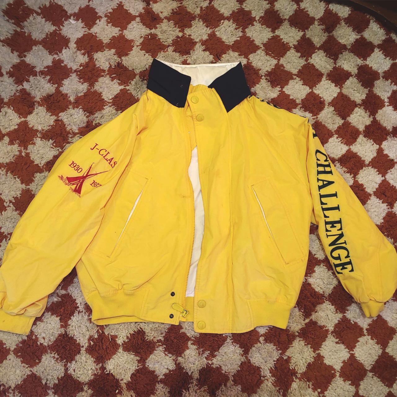 NAUTICA VINTAGE 90S YELLOW WINDBREAKER SIZE L- - Depop