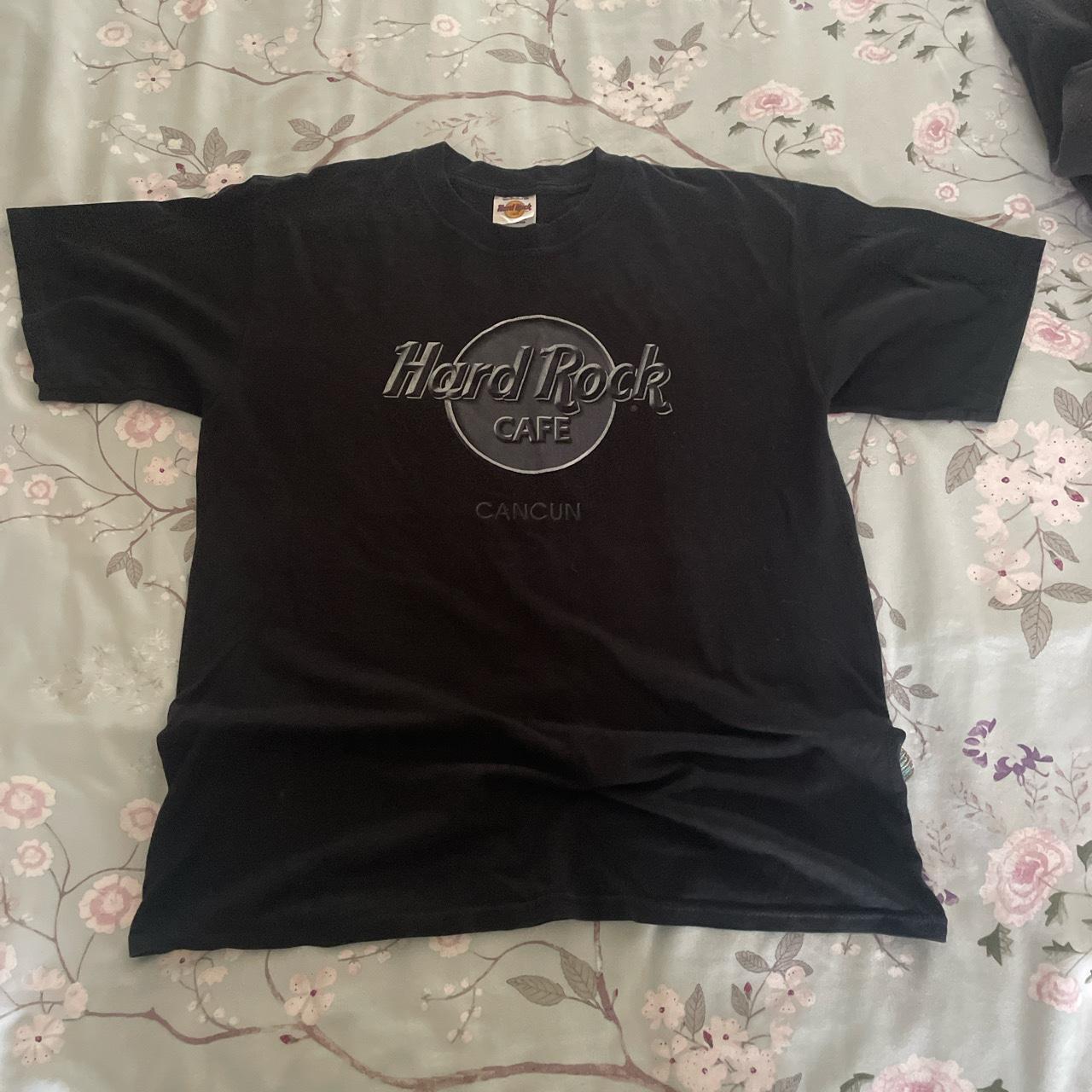 Vintage black Hard Rock Cafe tshirt Size Large... - Depop