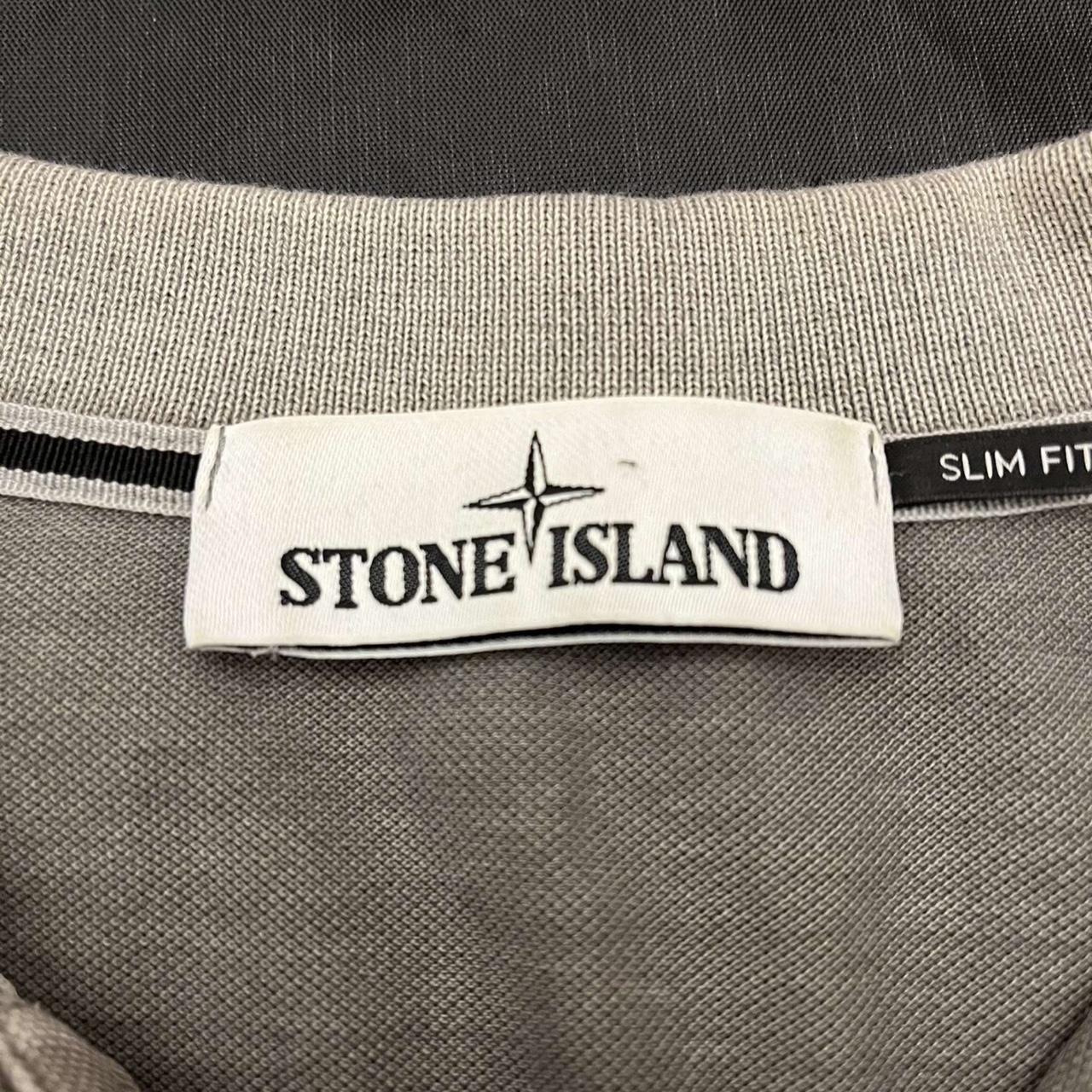 Grey stone island polo shirt Men’s size small Good... Depop