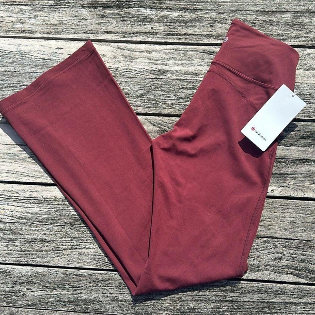 Lululemon newest Groove Pant Flare Super High Rise Red Merlot Nulu Size 6