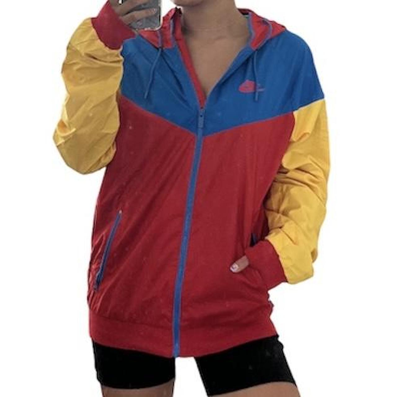 Red blue and fashion yellow nike windbreaker