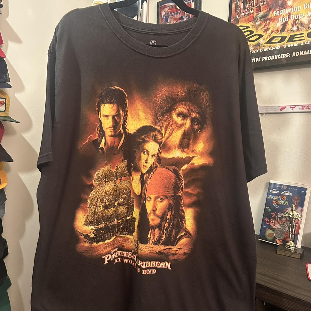 Vintage Pirates of the Caribbean Movie Promo T Shirt - Depop