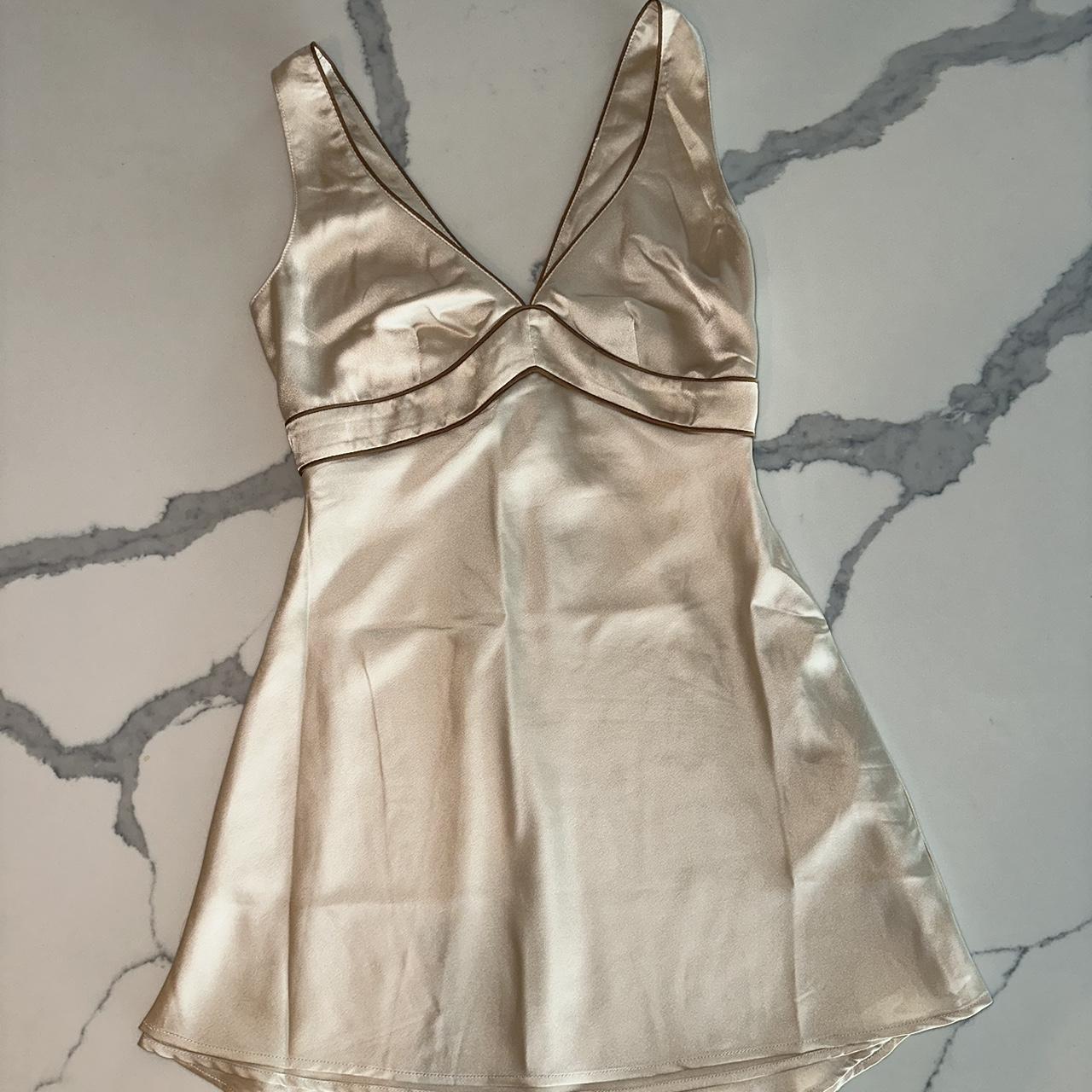 Abercrombie & Fitch Satin Mini Dress - Never worn -... - Depop