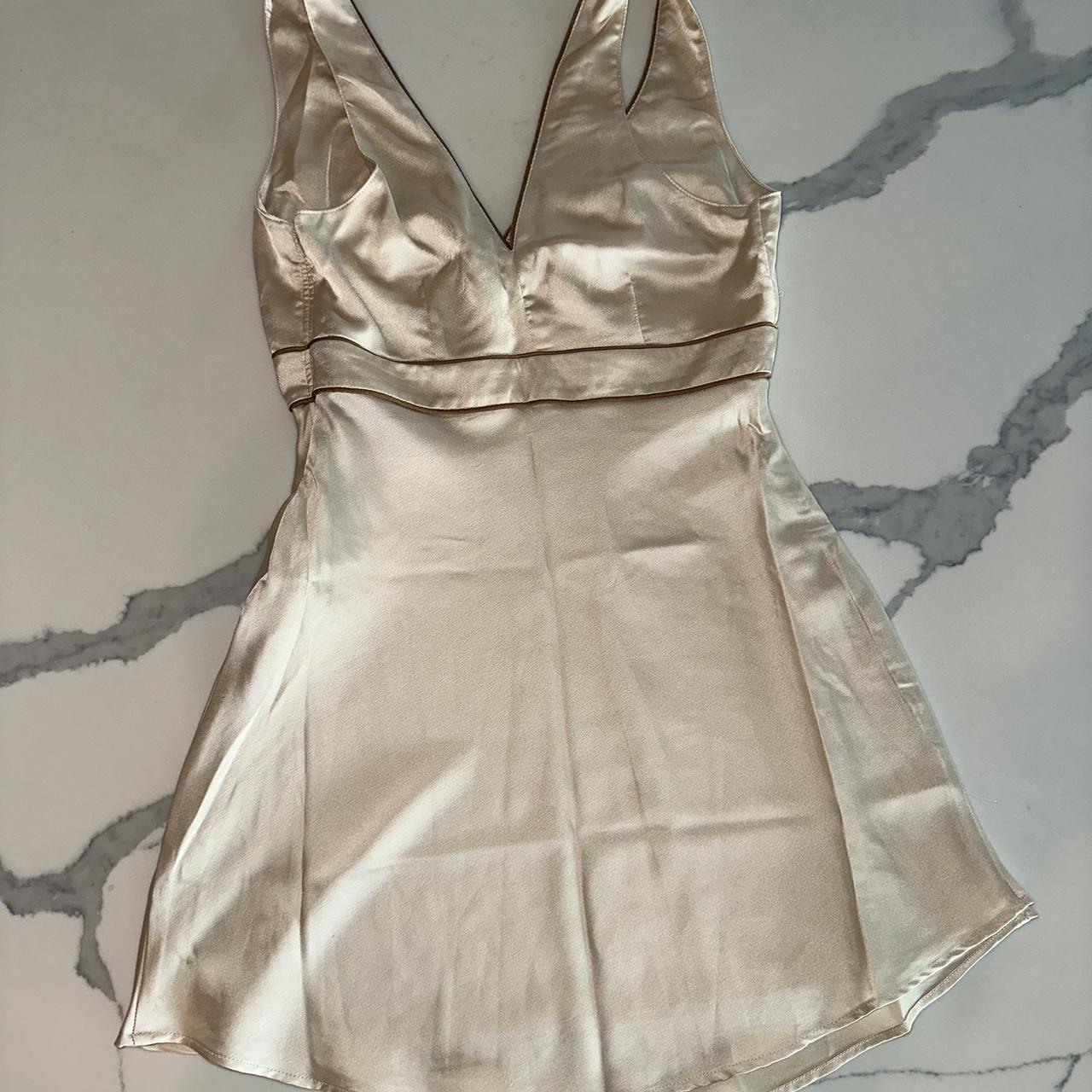 Abercrombie & Fitch Satin Mini Dress - Never worn -... - Depop