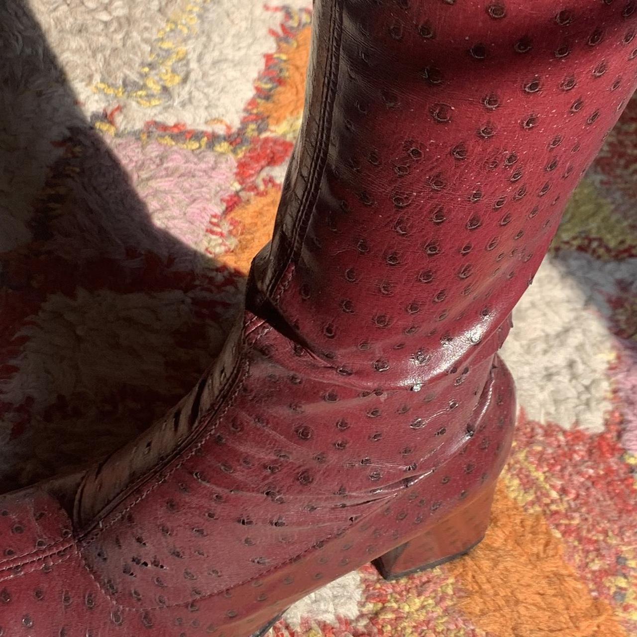 Women's Burgundy and Red Boots | Depop