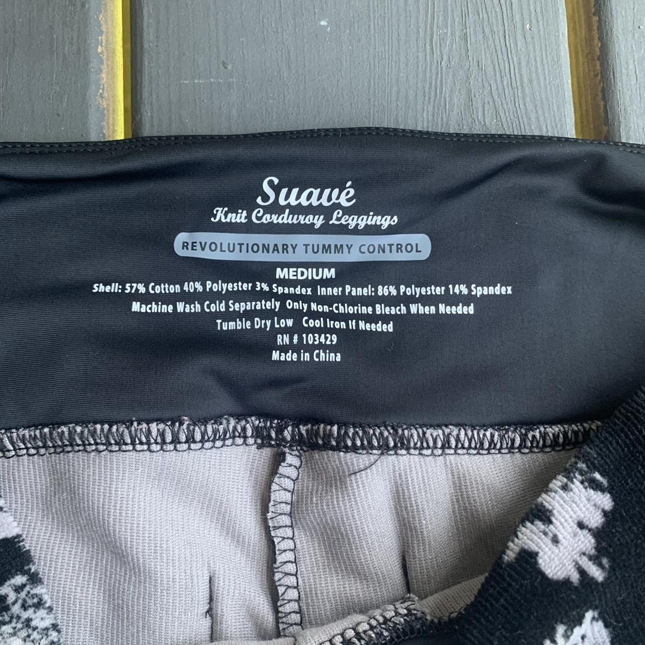  brand: suavé, - knit corduroy leggings with tummy