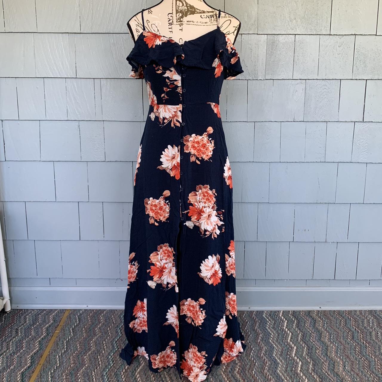 brand Band of gypsies floral maxi dress with. Depop