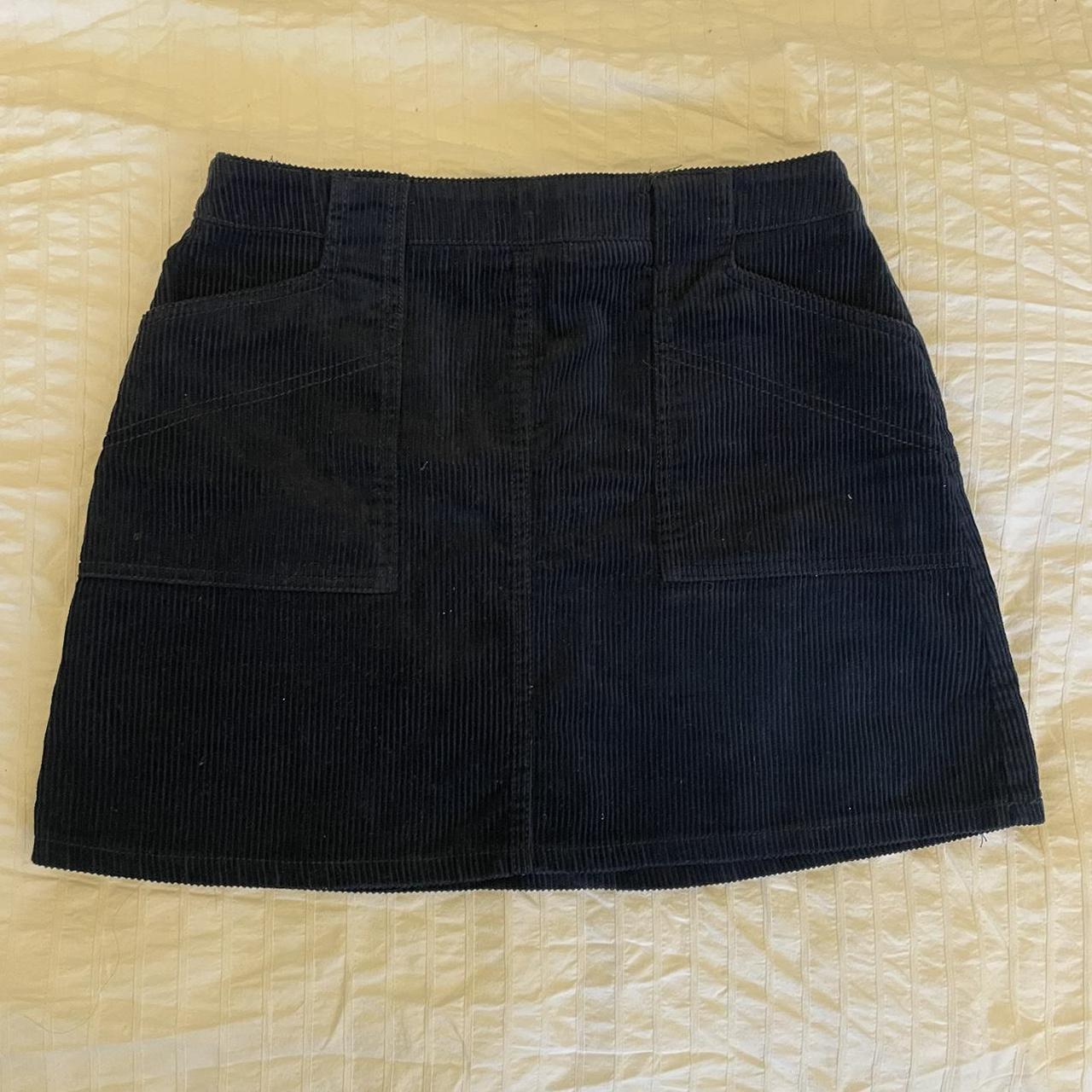 UO navy corduroy mini skirt Size S Worn a few... - Depop