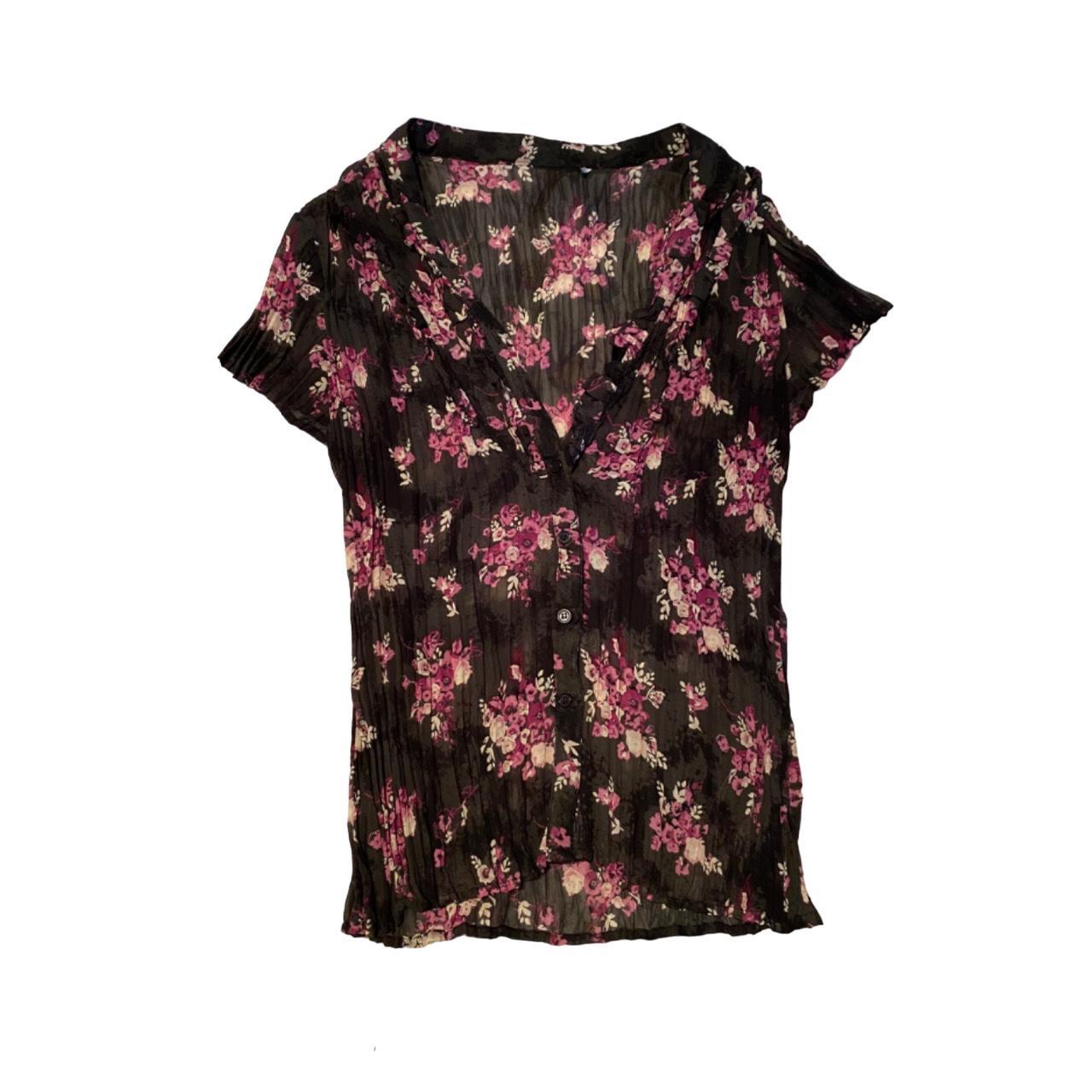 Women's Black and Purple Blouse | Depop