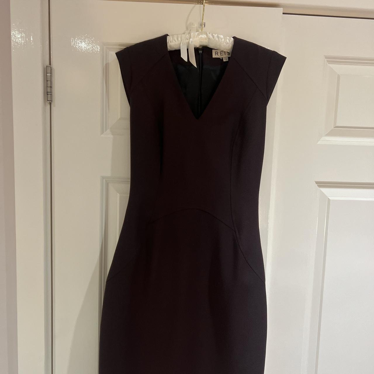 Burgundy pencil dress from Reiss - Depop