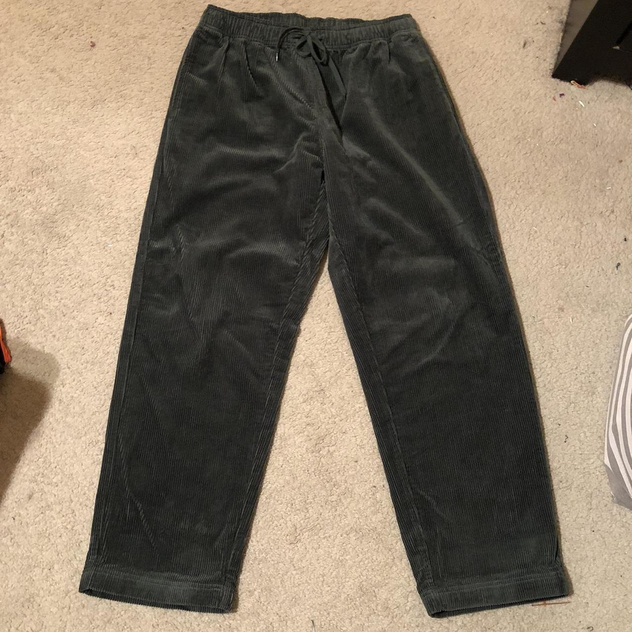 supreme green corduroy skate pant size L looking to...