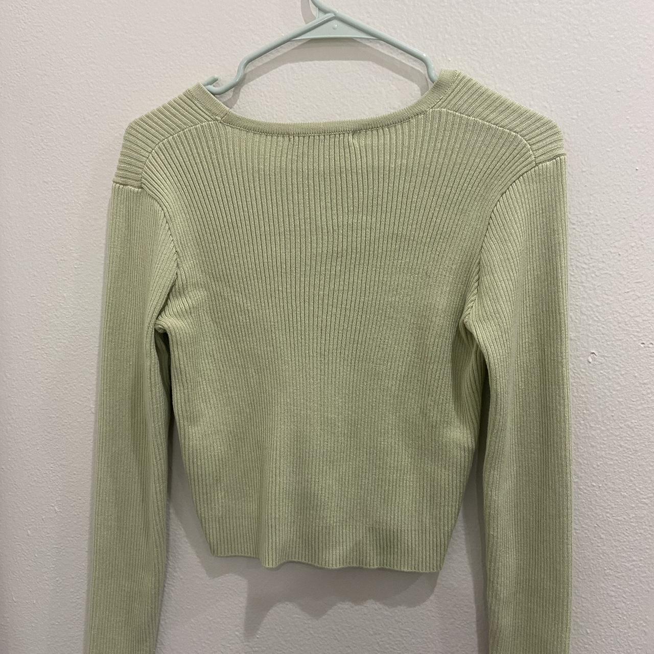 Brandy Melville Women's Green Cardigan | Depop