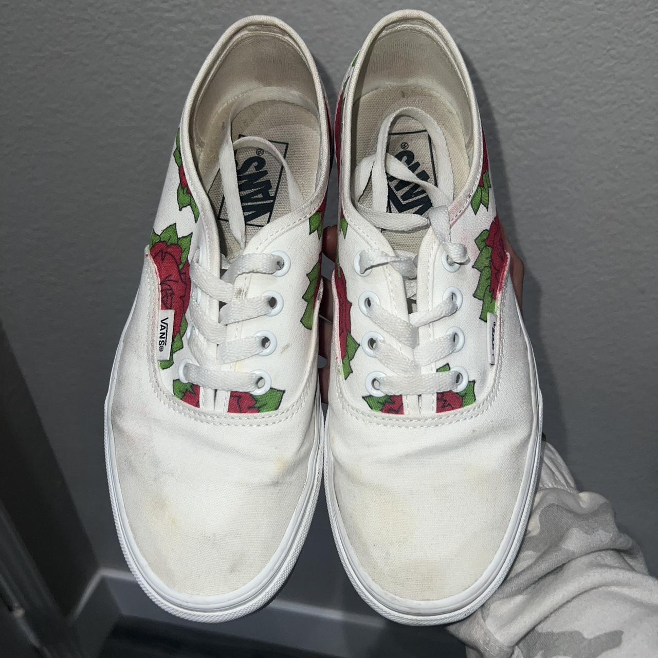 Decorated best sale white vans