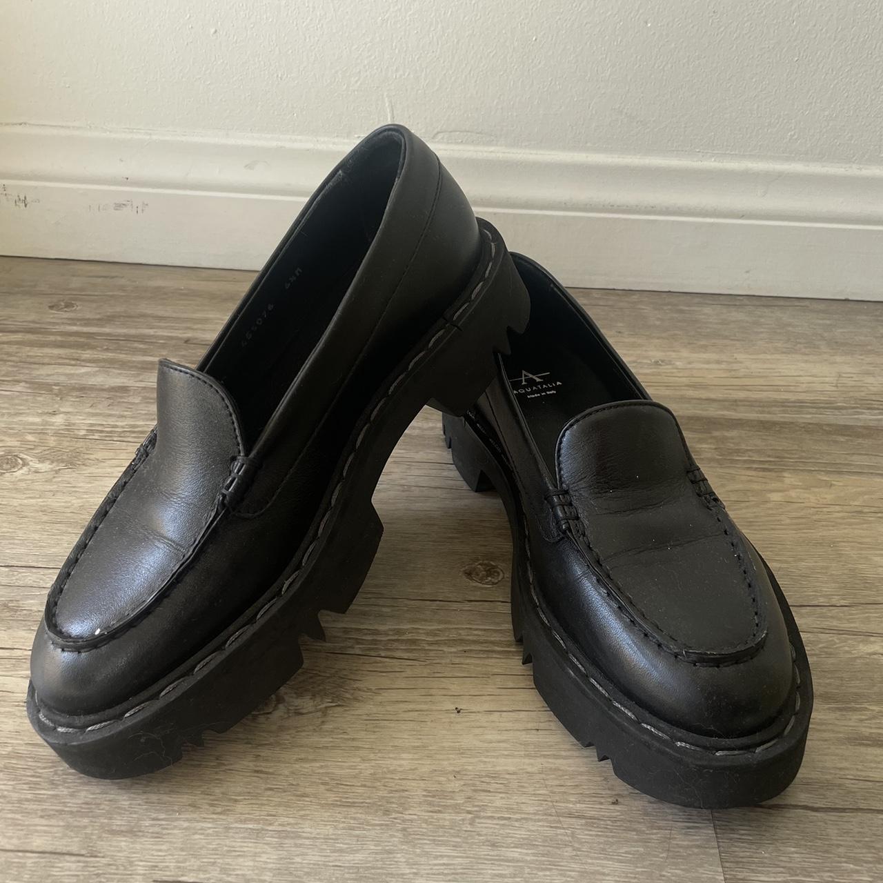 Aquatalia Loafers Color Black with grey stitching