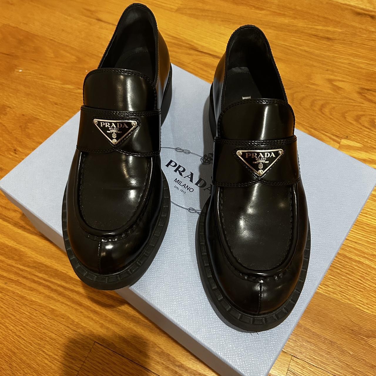 Prada loafers, barely used I have the original box,... - Depop