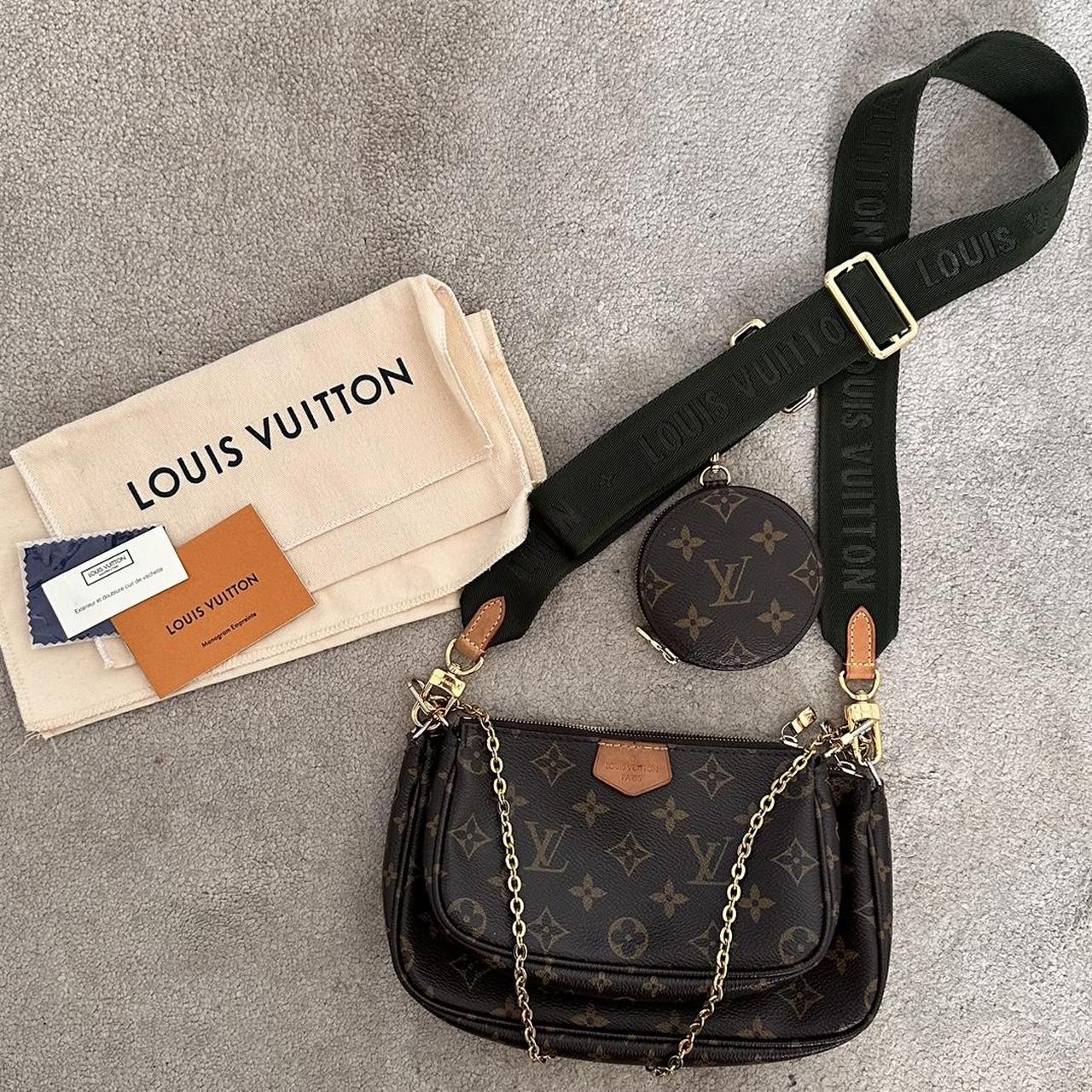 Louis Vuitton Women's Khaki and Brown Bag | Depop