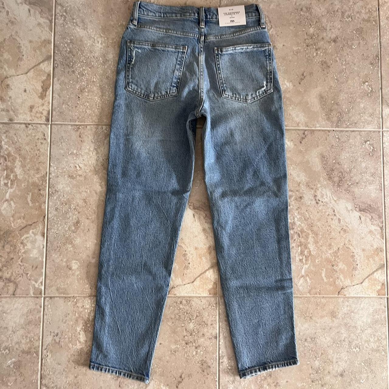 Zara Blue Distressed Mom Jeans ❗️FREE SHIPPING ON - Depop